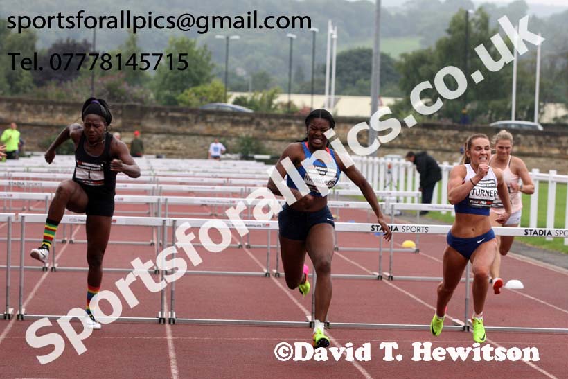 Womens heptathlon 100 metres hurdles, EAP International Cominted Events, Hexham. Photo: David T. Hewitson/Sports for All Pics